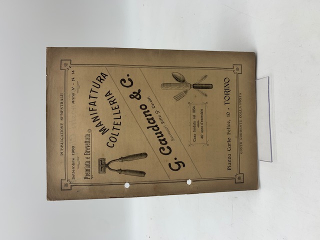 G. Caudano & C. Manifattura, coltelleria. Anno V, n. 14